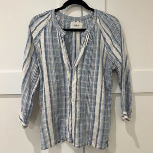 Ba&sh Blue and white striped Classic Blouse- Size S